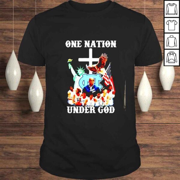 North Carolina Tar Heels one nation under God signatures shirt