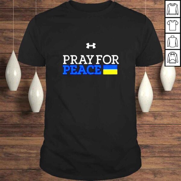 Notre Dame Pray For Peace Ukraine Black TShirt