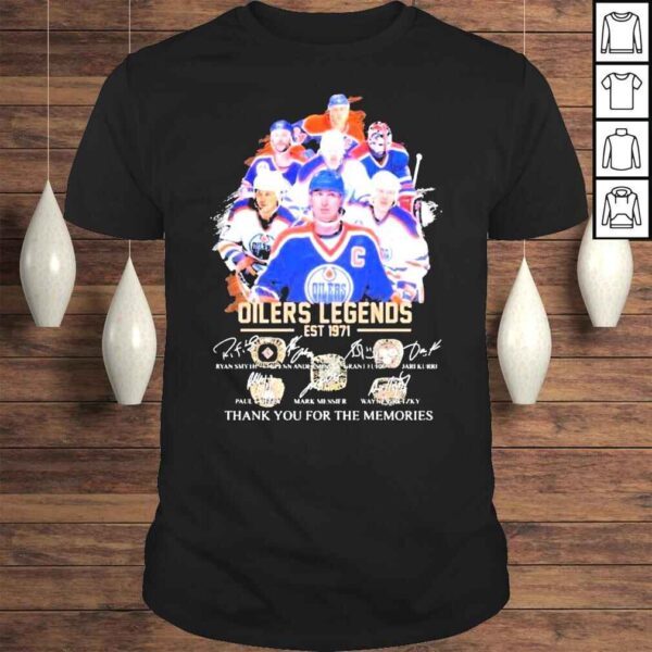 Oilers Legends Est 1971 Signatures Thank You For The Memories Shirt