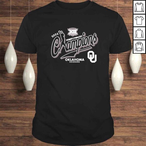 Oklahoma Sooners Blue 84 2022 Big 12 Womens Gymnastics Conference Champions Event Tshirt