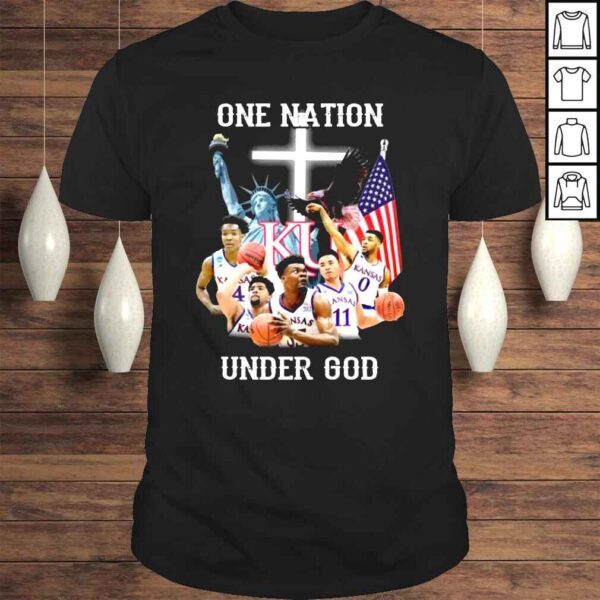 One Nation Under God Kansas Jayhawks Basketball Shirt