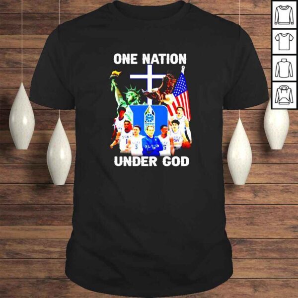 One nation Duke Blue Devils under god signatures Tshirt