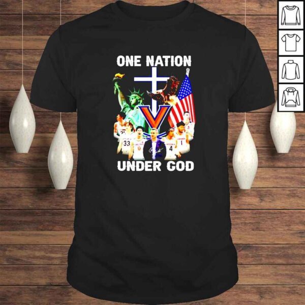 One nation Virginia Cavaliers under god signatures Tshirt