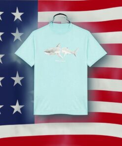 Palm Angels Shark Print Cotton T-Shirt