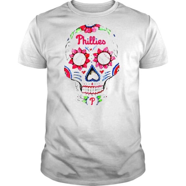 Philadelphia Phillies Tiny Infant Sugar Skull Tshirt