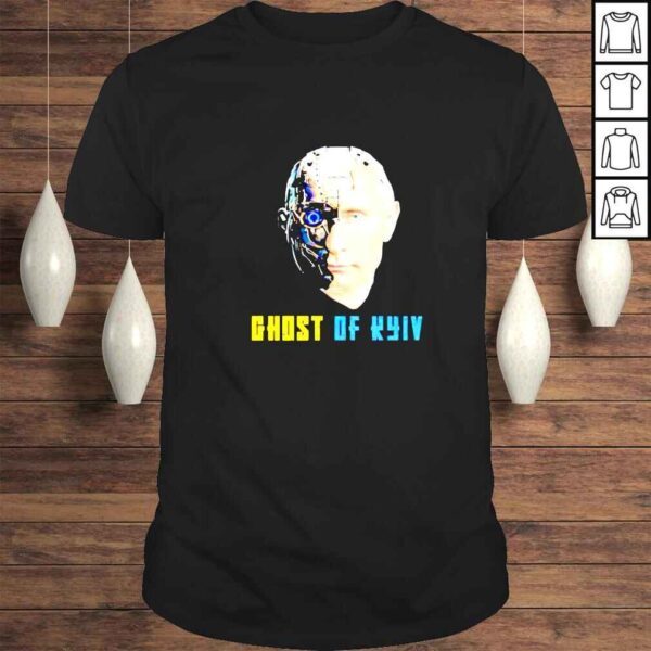 Putin Ghost of Kyiv Putin half face robot shirt