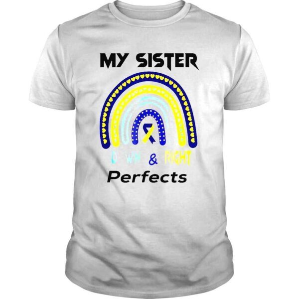 Rainbow my sister down and right perfect shirt