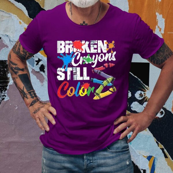 Retro Broken Crayons Still Color T-Shirts