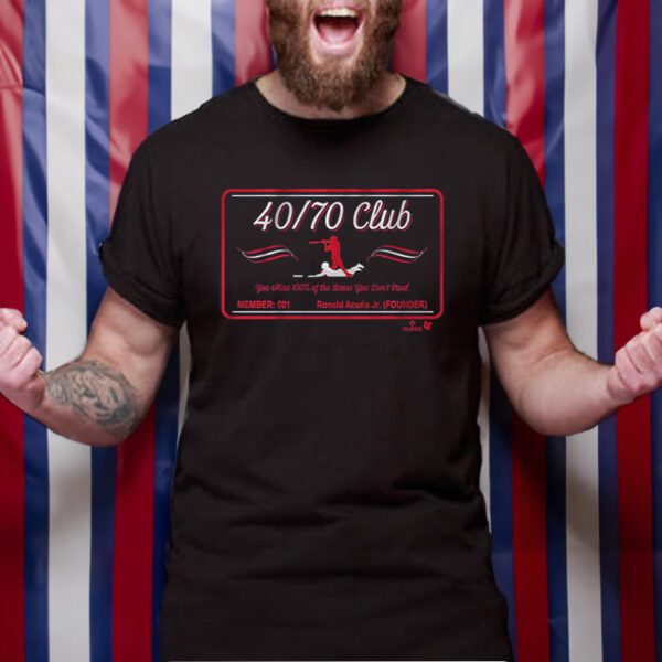 Ronald Acuña Jr 40 70 Club Membership Card TShirt