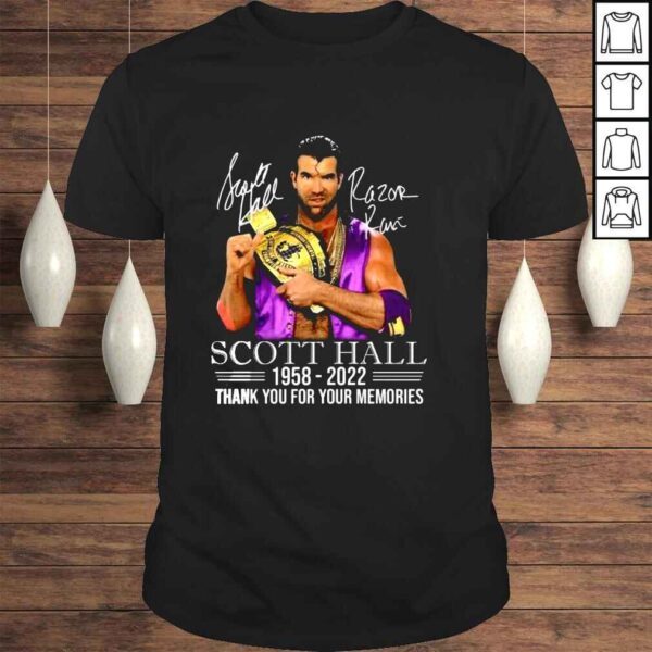 Scott Hall Rip 19582022 thank You for the memories signatures shirt