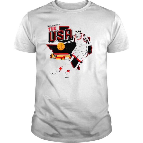 Skeleton basketball Welcome to the USA shirt