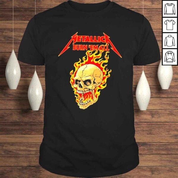 Skull Metallica Burn em all shirt