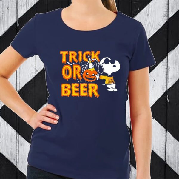 Snoopy Trick Or Beer Halloween TShirt