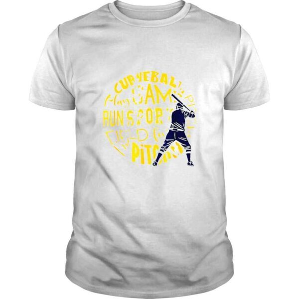 Sports Softball Pitcher Word Art Baseball Team TShirt