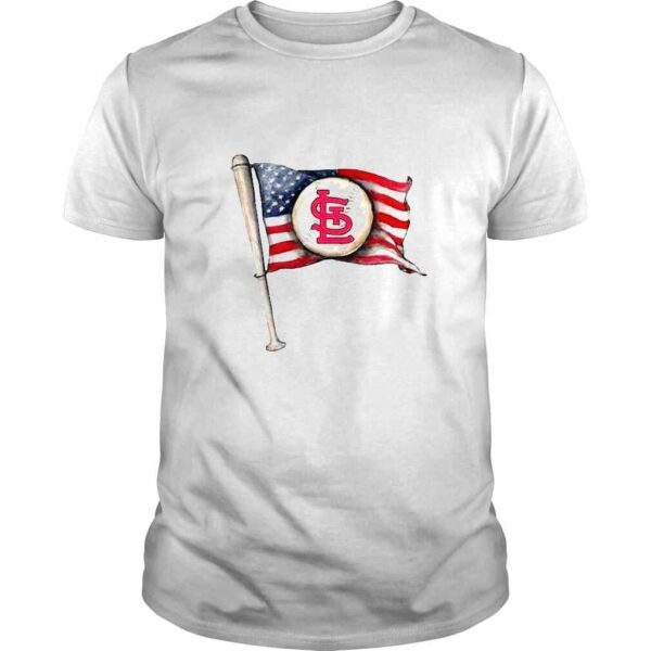 St Louis Cardinals Baseball American Flag TShirt