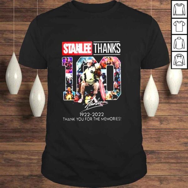 Stan lee thanks 100 years 19222022 signatures thank you for the memories shirt