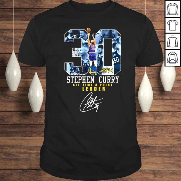 Stephen Curry all time 3 point leader signature shirt