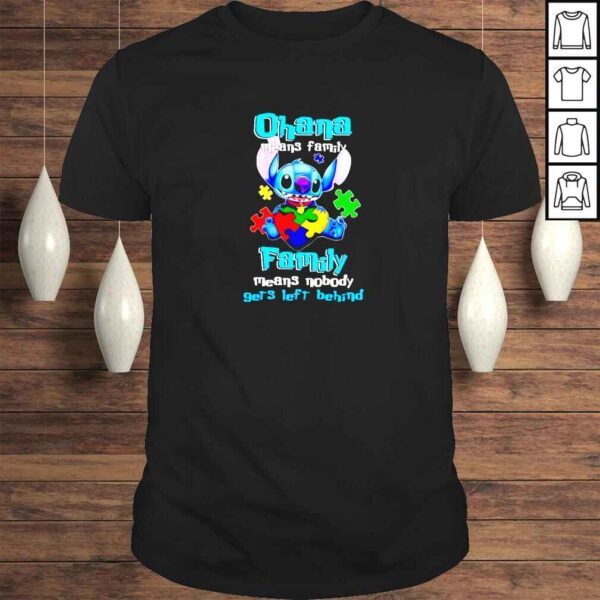 Stitch Autism ohana means family shirt