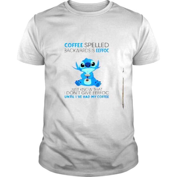 Stitch coffee spelled backwards is eeffoc shirt