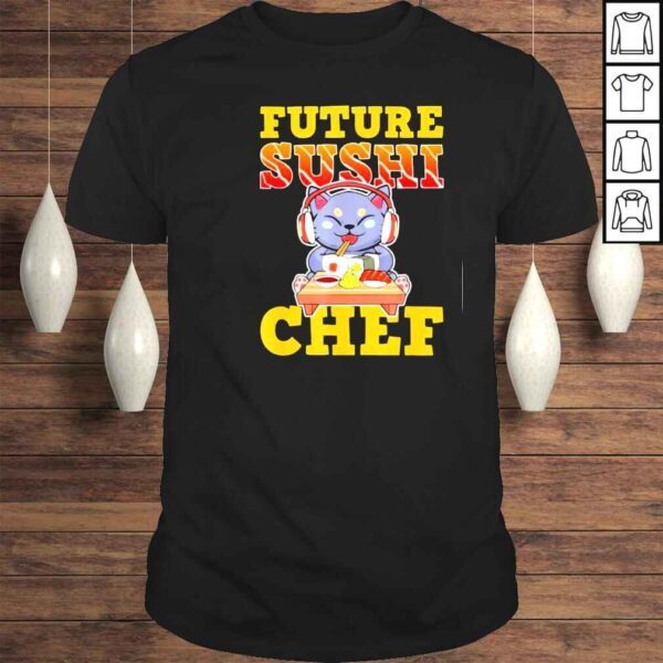 Sushi Cat Anime Figure Japanese Noodles Ramen Tee Shirt