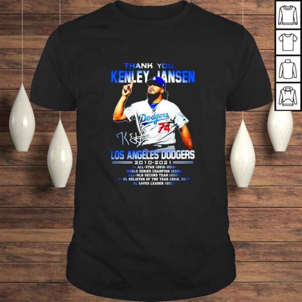 Thank you Kenley Jansen signature Los Angeles Dodgers 2010 2021 sport shirt