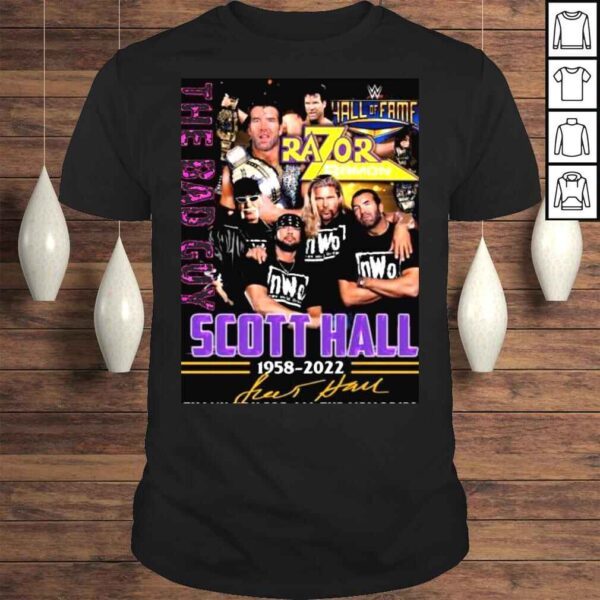 The Bad Guy Scott Hall 1958 2022 thank you for all the memories signature shirt