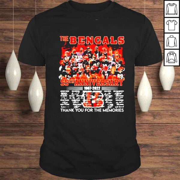 The bengals 55th anniversary 19672022 signatures Tshirt