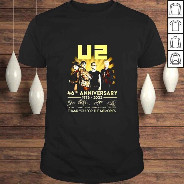 U2 46th Anniversary 1976 2022 Thank You For The Memories Signatures TShirt