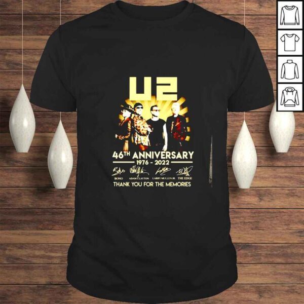 U2 46th anniversary 19762022 thank you for the memories signatures shirt