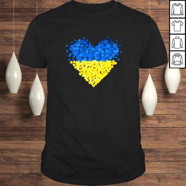 Ukraine Flag Tshirt Heart Peace In Ukraine Shirt Stop War Tee