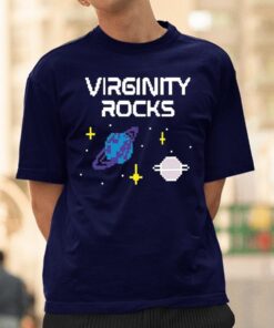 Virginity Rocks Pixel Space Shirt