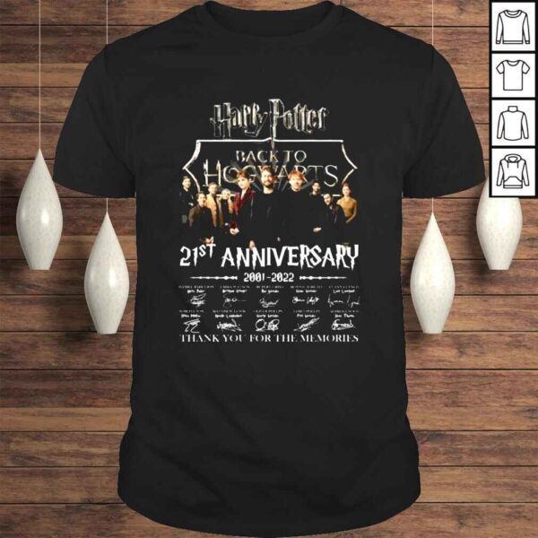 Wizarding World Harry Potter 21st anniversary 2001 2022 thank you for the memories signatures shirt