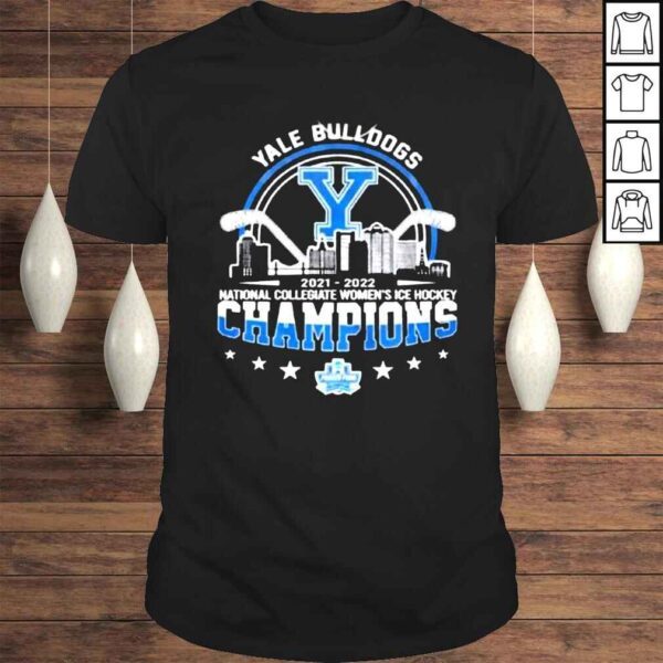 Yale bulldogs 20212022 national collegiate womens ice hockey champions shirt