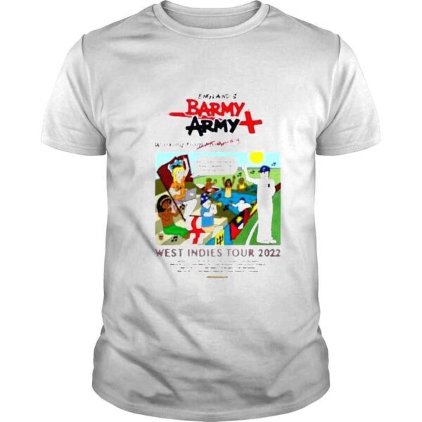 Zak crawley englands barmy army west indies 2022 barmy army merchandise shirt