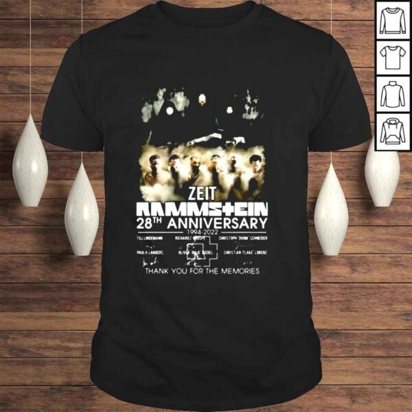 Zeit rammstein 28th anniversary 1994 2022 signatures shirt