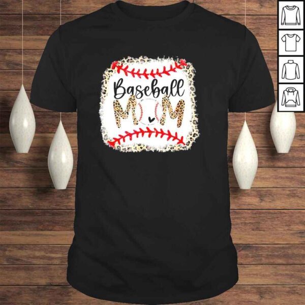 baseball Mom Leopard Softball Mom Mother’s Day 2022 Tee Shirt