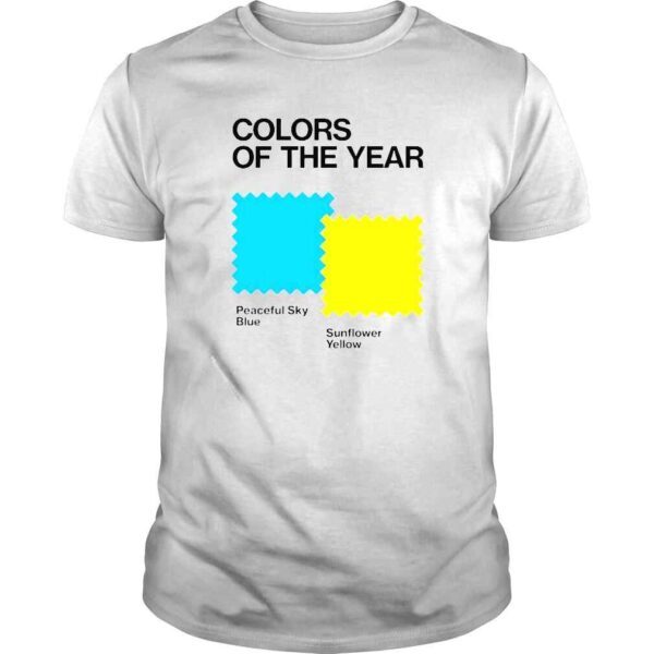 colors of the Year Peaceful Sky Blue Sunflower Yellow shirt