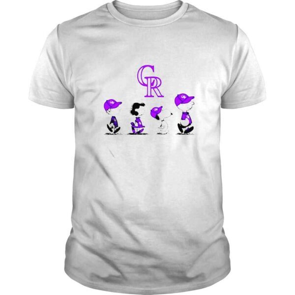 peanuts characters Colorado Rockies shirt