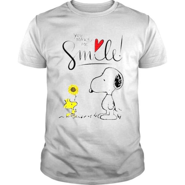 snoopy and woodstock you make me smile shirt