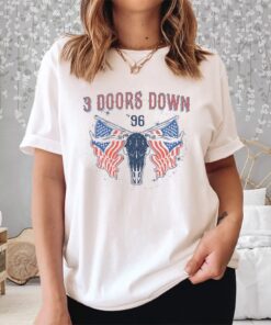 3 Doors Down Women's Cattle Skull Tank Shirt