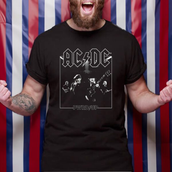 AC DC PWRD UP B&W Longsleeve TShirt