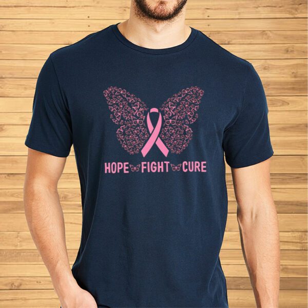 Breast Cancer Hope Fight Cure Pink Ribbon Shirt