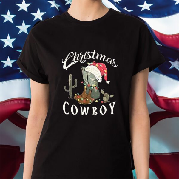 Christmas Cowboy Boot Sweat Shirt