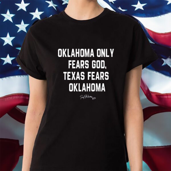 Danny Stutsman 28 Sooners Oklahoma Only Fears God Texas Fears Oklahoma Shirt