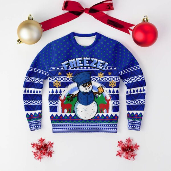 Freeze Snowman Ugly Christmas Sweaters