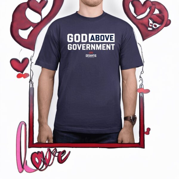 God Above Government Navy Cotton Shirts