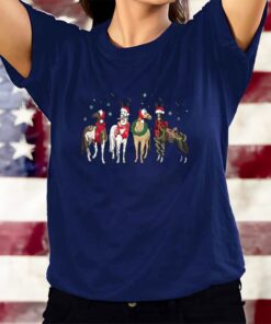 Horse Lover Christmas Horse Cowboy T-Shirts