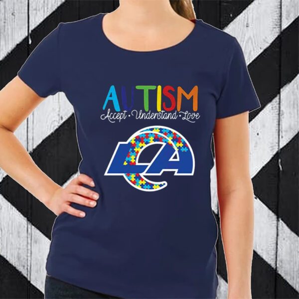 Los Angeles Rams Nfl Autism Awareness Accept Understand Love TShirt