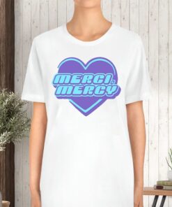 Merci Mercy Purple Heart White TShirt