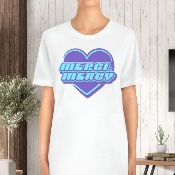 Merci Mercy Purple Heart White TShirt